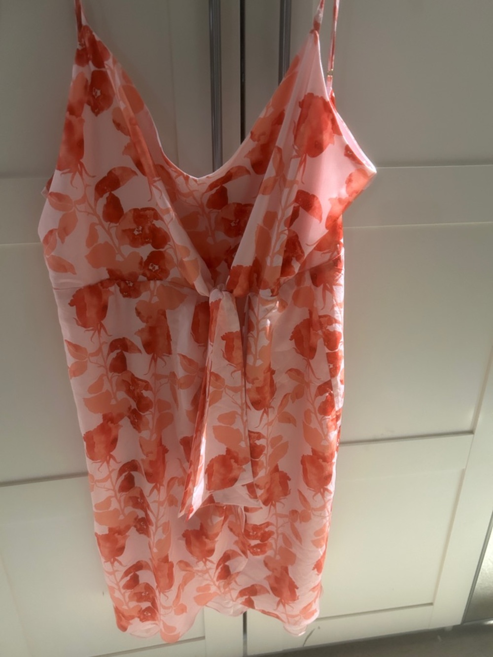 The Limited Peach and White Floral Slip Dress